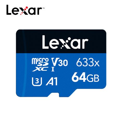 【3入組】Lexar 雷克沙 633x microSDXC UHS-I A1 U3 64G記憶卡