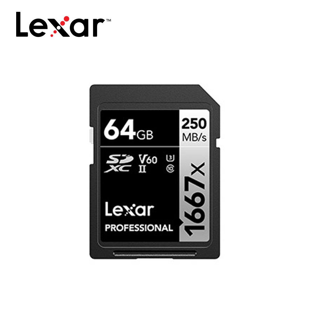 Lexar 雷克沙   Professional 1667x SDXC UHS-II  64G記憶卡 SILVER 系列