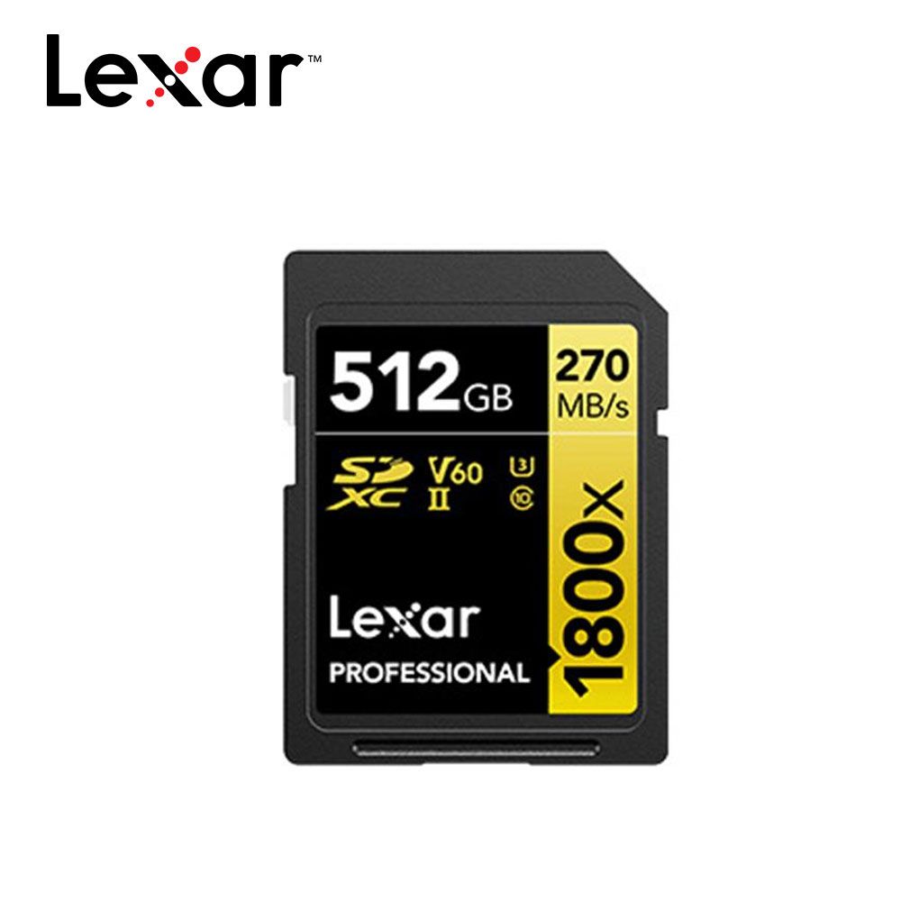 Lexar 雷克沙   Professional 1800x SDXC UHS-II 512G記憶卡 GOLD 系列