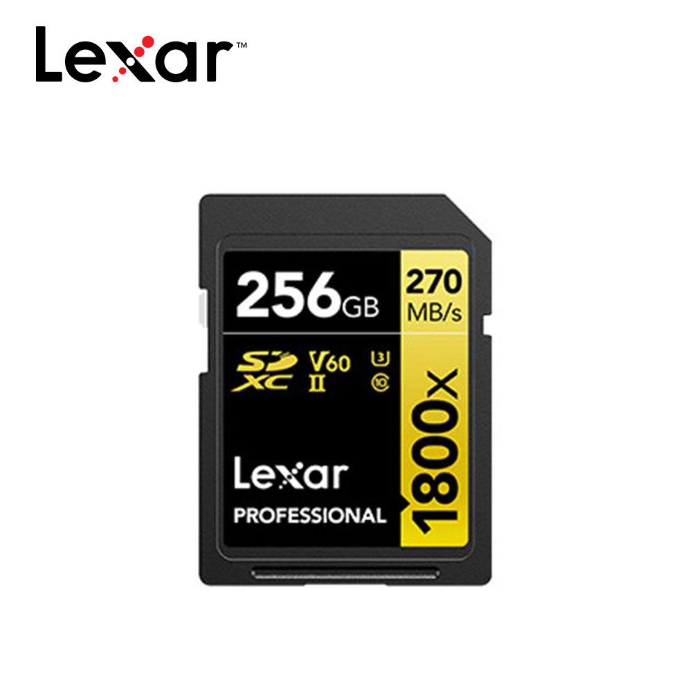 Lexar 雷克沙   Professional 1800x SDXC UHS-II 256G記憶卡 GOLD 系列