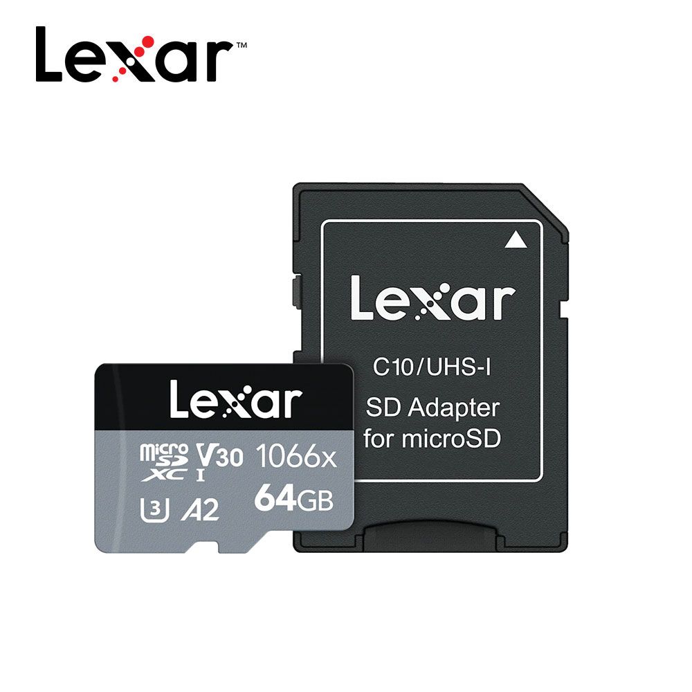 Lexar 雷克沙   Professional 1066x MicroSDXC UHS-I U3 A2 64G記憶卡
