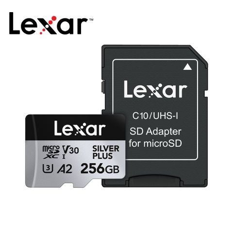 Lexar 雷克沙 Silver Plus MicroSDXC UHS-I(U3) A2 256GB記憶卡