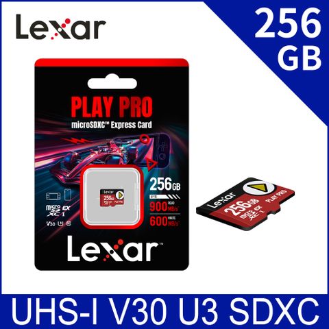 Lexar PLAY PRO microSDXC Express  256GB 超高速記憶卡(Switch 2專用)
