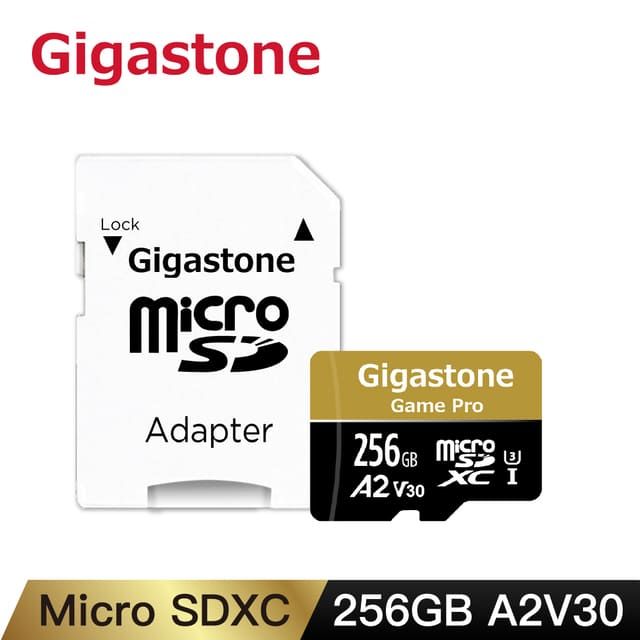 Gigastone 立達 【2入組】 microSDXC UHS-I U3 A2(V30) 256G記憶卡(附轉卡)