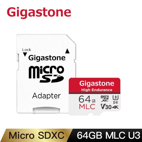 ▼日本通路熱銷▼Gigastone microSDXC UHS-I U3 64G MLC記憶卡(附轉卡)