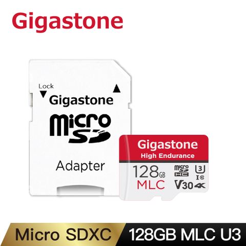 Gigastone microSDXC UHS-I U3 128G MLC製程記憶卡(附轉卡)