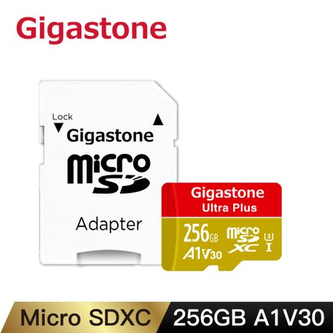 Gigastone microSDXC UHS-I U3 A1 V30 256G記憶卡(附轉卡)