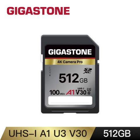 GIGASTONE SDXC SD UHS-I U3 A1 V30 4K 512GB高速記憶卡(512G單眼相機/攝錄影機專用記憶卡)