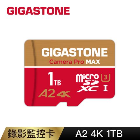 Gigastone 立達 Camera Pro MAX microSDXC UHS-Ⅰ U3 A2 4K 1TB錄影監控記憶卡(支援GoPro/DJI/行車紀錄器)