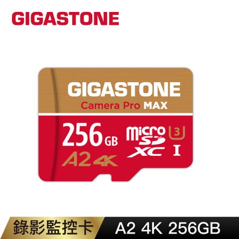 GIGASTONE Camera Pro MAX microSDXC UHS-Ⅰ U3 256GB攝影高速記憶卡(256G A2 4K)