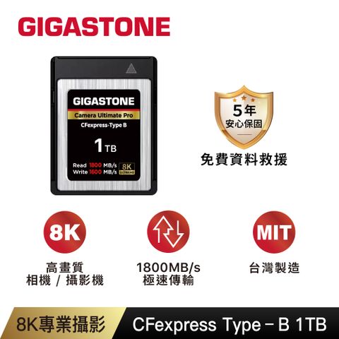 Gigastone 立達 CFexpress Type B 1TB 8K專業攝影極速記憶卡(免費資料救援/高階相機/Canon)