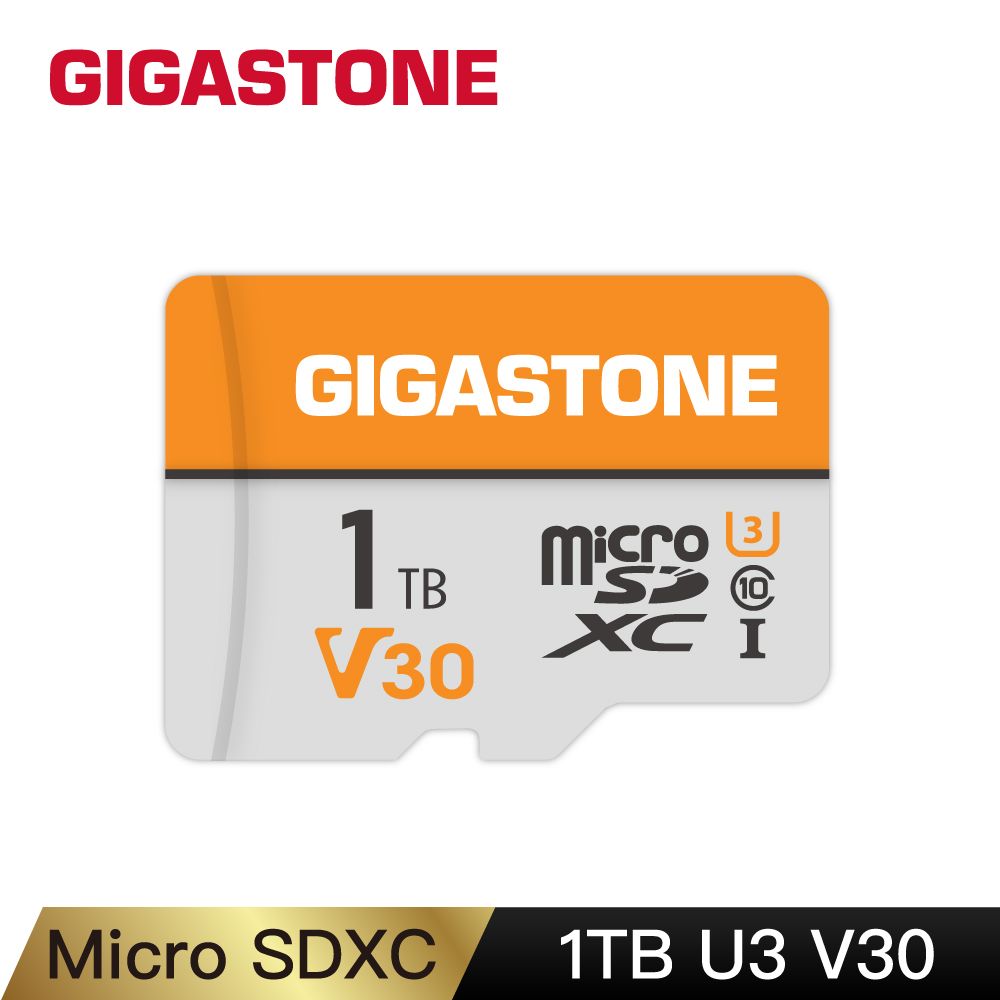 Gigastone 立達 microSDXC UHS-Ⅰ U3 V30 1TB相機攝影記憶卡(支援相機/行車紀錄器/監視器)