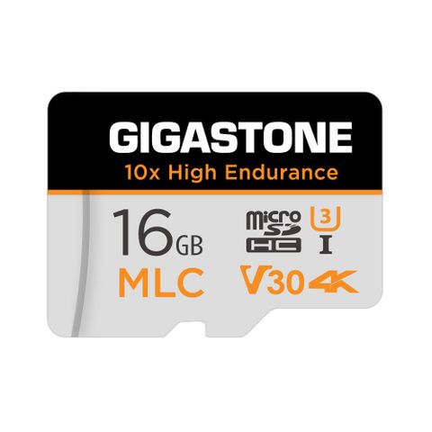 GIGASTONE MLC監控/行車專用10xHigh Endurance microSDHC UHS-I U3 16GB記憶卡