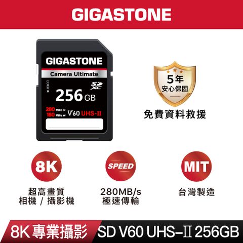 GIGASTONE SDXC UHS-II V60 256GB記憶卡