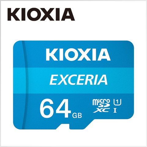 KIOXIA EXCERIA Micro SDXC R100MB UHS-I 64GB 記憶卡 (台灣製造 / 附轉卡)