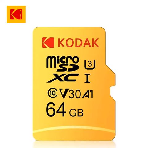 UHS-I U3 V30 A1 MicroSD 64GB 高速記憶卡-黃色