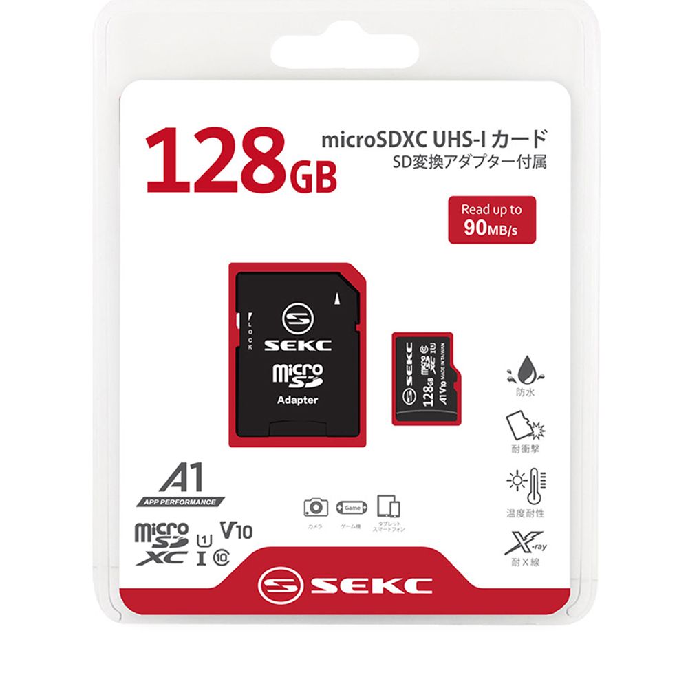 SEKC 【SEKC】128GB MicroSDXC UHS-1 V10 A1 記憶卡-附轉卡