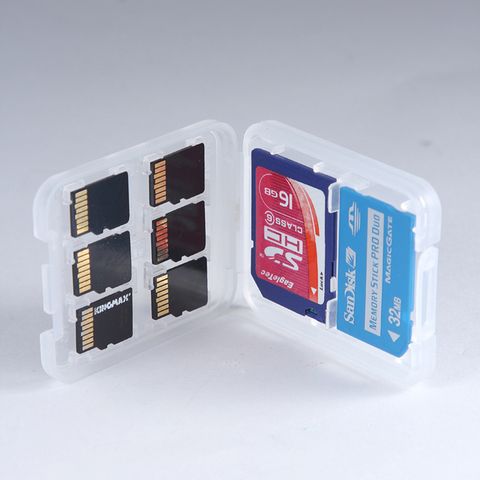 兩入組，高ＣＰ值SPACE 8片裝記憶卡收納盒(6TF+1SD+1MS) (兩入組) 【適用Micro SD/TF/SDHC/MS PRO DUO】