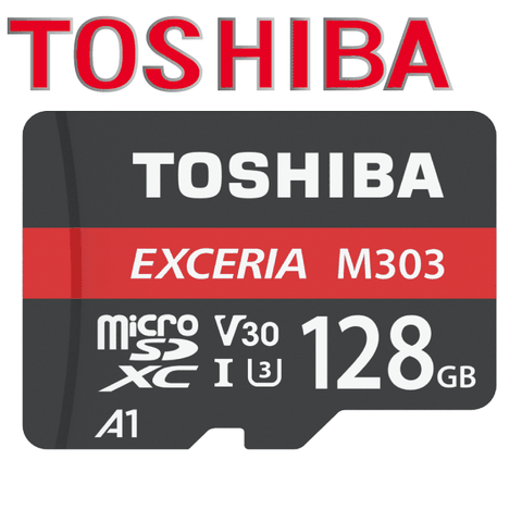 送讀卡機!!TOSHIBA EXCERI M303 MicroSDXC 128GB記憶卡