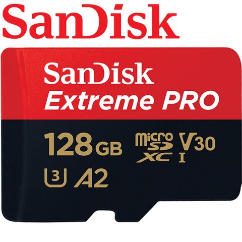 SanDisk 128GB 200MB/s U3 Extreme Pro microSDXC V30 A2 記憶卡