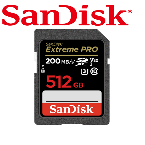 SanDisk Extreme Pro SDXC V30 512GB記憶卡