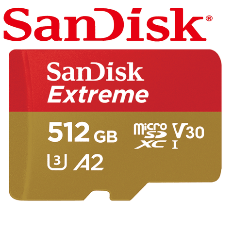 ★190MB★SanDisk Extreme microSDXC A2 512GB 記憶卡