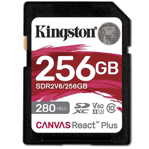 ★終身保固★KINGSTON 256GB SDXC Canvas React Plus V60 280MB SDR2V6/256GB UHSII 金士頓 記憶卡
