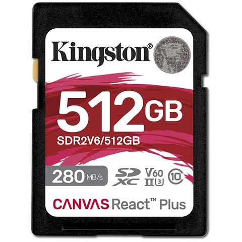 ★終身保固★KINGSTON 512GB SDXC Canvas React Plus V60 280MB SDR2V6/512GB UHSII 金士頓 記憶卡