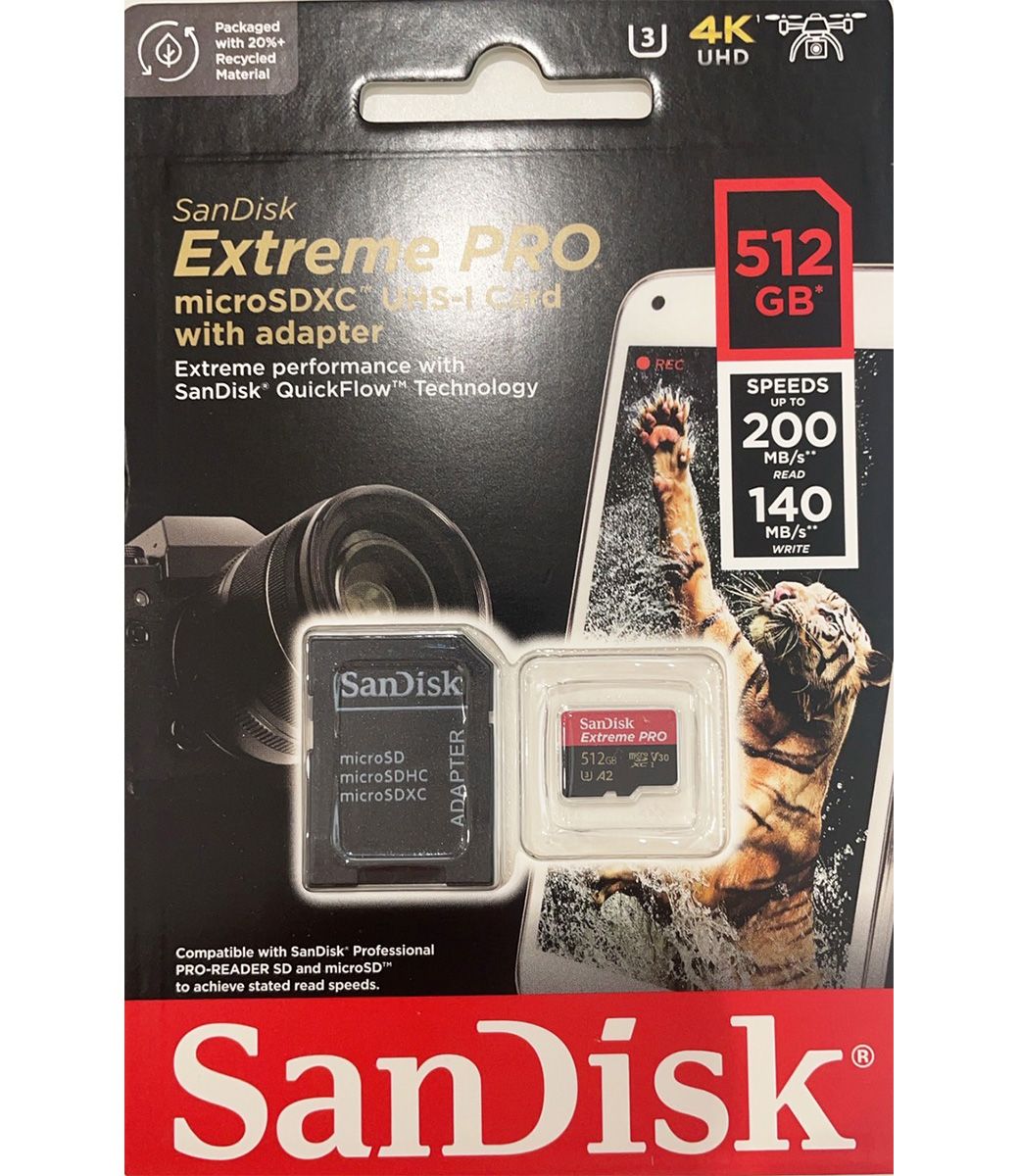 SanDisk 512GB 512G microSDXC Extreme Pro【170MB/s】UHS U3 4K V30 