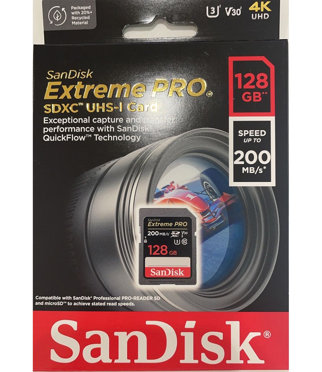 SanDisk 128GB SDXC【200MB/s Extreme Pro】4K U3 A2 V30 相機記憶卡