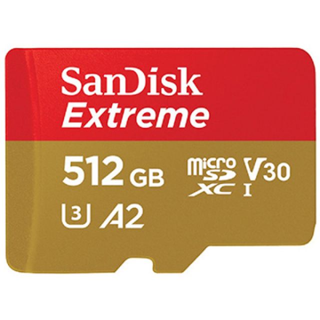 SanDisk 512GB 512G microSDXC【Extreme 190MB/s】UHS 4K U3 V30 A2