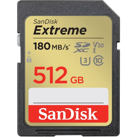 ★ 終身有限保固★SanDisk 512GB SDXC Extreme【180MB/s】SDSDXVV-512G 4K U3 A2 V30 相機記憶卡