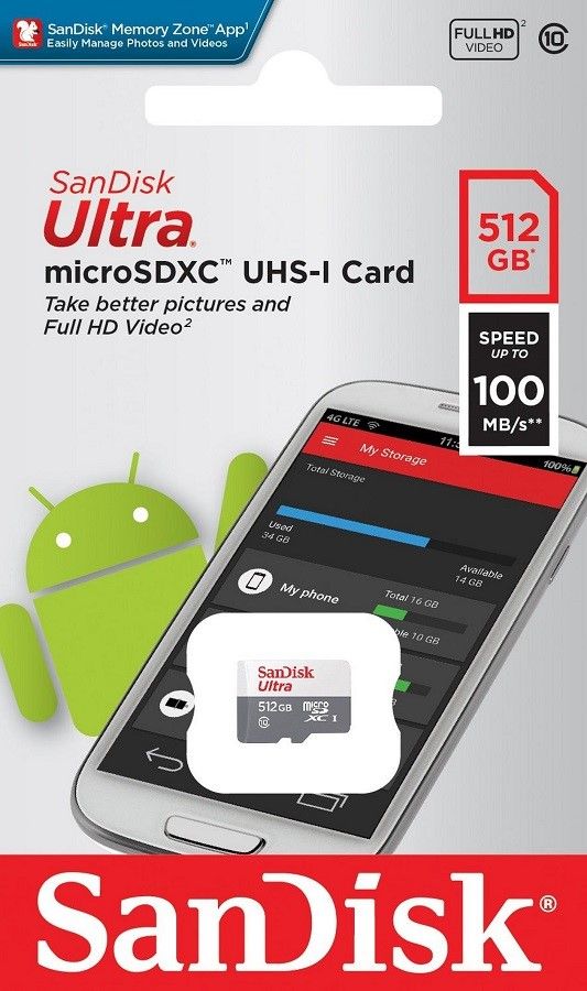 SanDisk 512GB 512G microSDXC【100MB/s】Ultra UHS-I C10 手機記憶卡