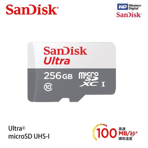 全新版 256GB Ultra MicroSD C10 UHS-I 記憶卡(最高讀取 100MB/s 原廠7年保固)