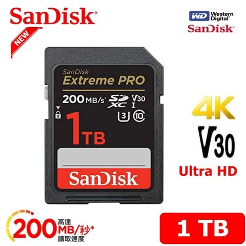 [全新版 再升級] 1TB Extreme PRO SDXC V30 記憶卡 200MB/s(專業攝影 原廠永久保固)