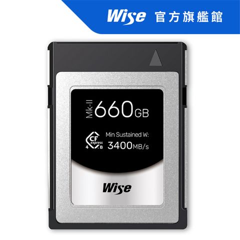 Wise 裕拓 660GB CFexpress 4.0 Type B PRO Mk-II 記憶卡