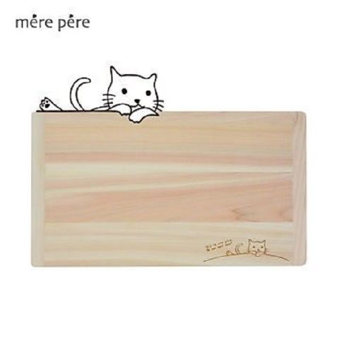 日本製 mere pere 貓咪 檜木砧板(大) 耐用防水防蟲效果佳