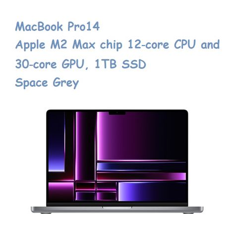 ★福利品出清★MacBook Pro14 Apple M2 Max 配備 12 核心 CPU、30 核心 GPU、16 核心神經網路引擎 太空灰