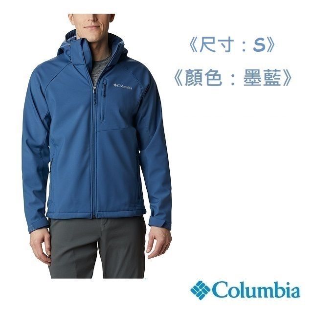  Columbia哥倫比亞 男款-軟殼外套S-墨藍 UWE32410IB / FW22