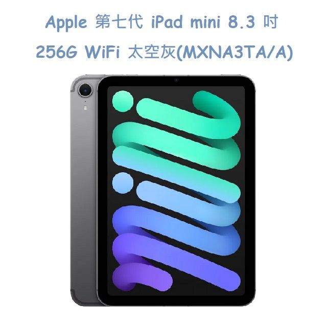 第七代 iPad mini 8.3 吋 256G WiFi -太空灰(MXNA3TA/A)