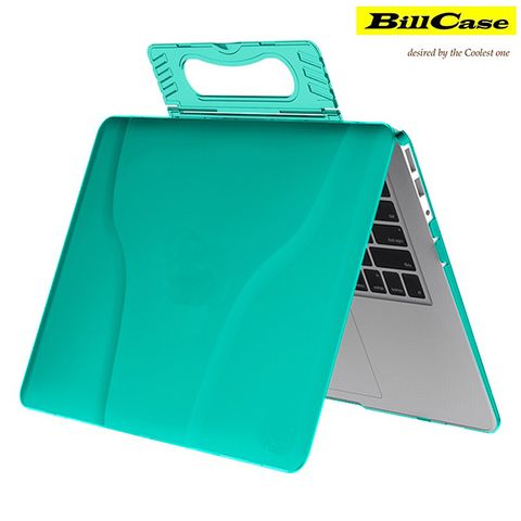 Bill Case 2019 全新 多功能 MacBook Air 13.3 吋 手提式 輕量透氣 支架保護套 晶透青
