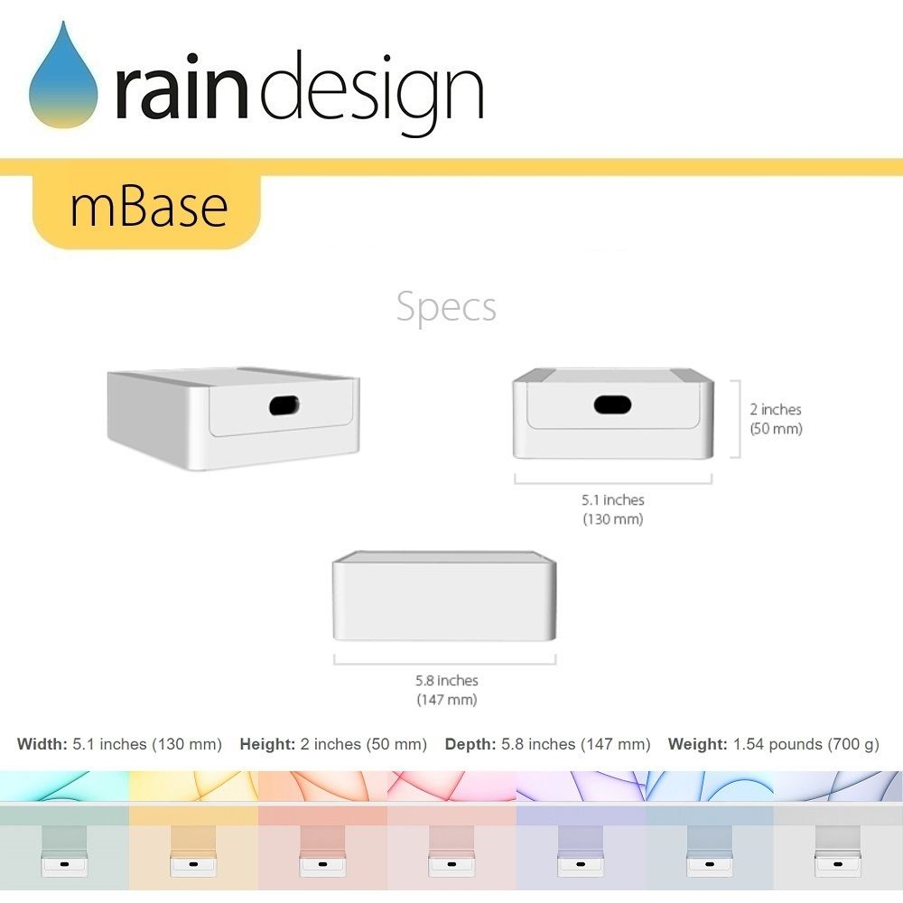 Rain Design mBase 基座-白色 for iMac 24吋