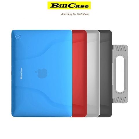 Bill Case 2019 全新 多功能 MacBook Pro 15.4 吋 手提式 磨砂透氣 支架保護套 晶透藍