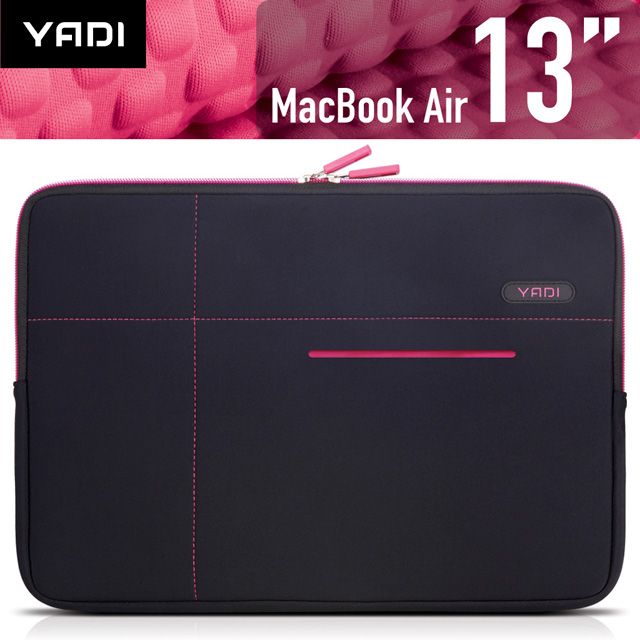 YADI 亞第  抗衝擊防震機能內袋-MacBook Air 13吋專用-粉蝶紅