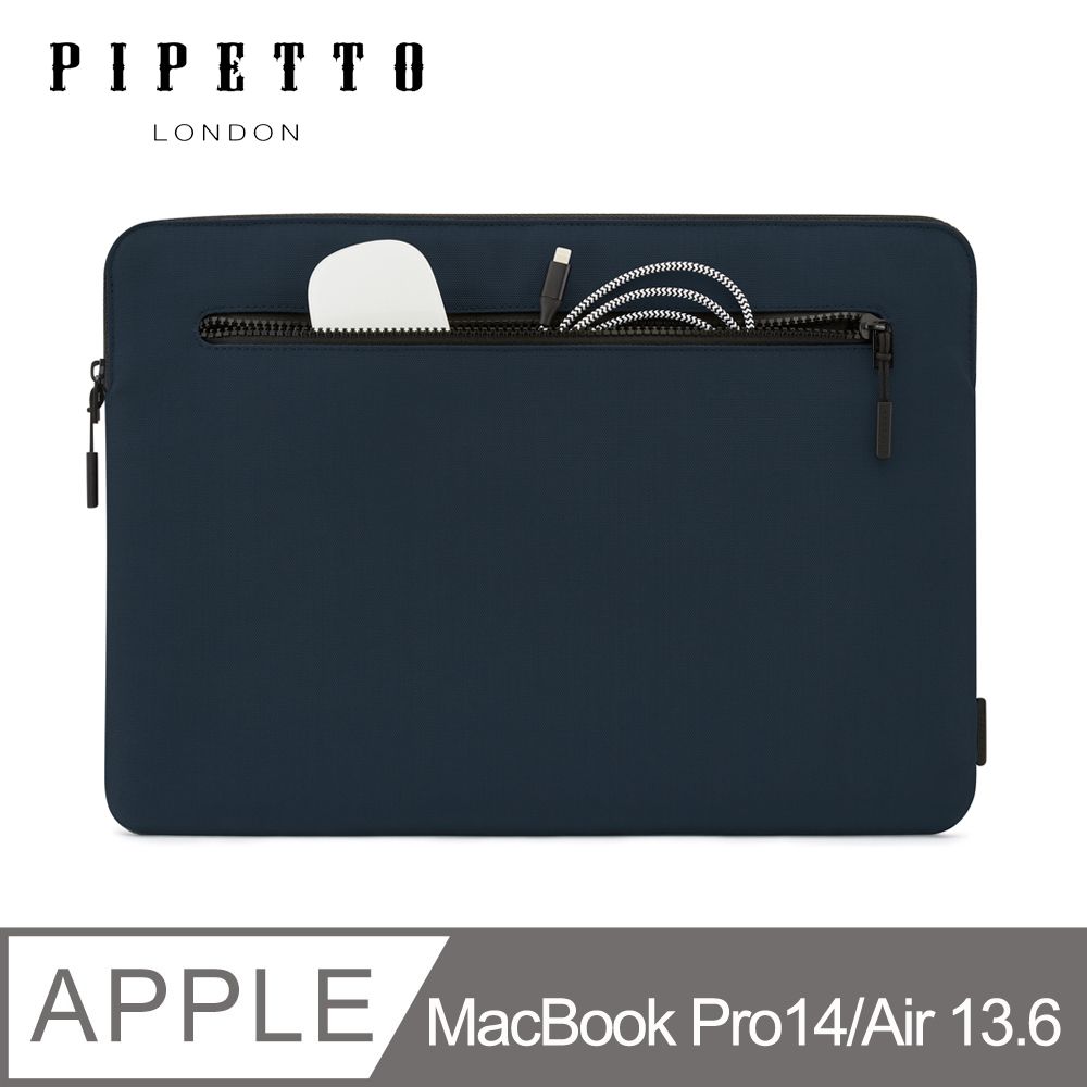 Pipetto 【英國品牌】 MacBook 13吋/14吋 Organiser 防撕裂布電腦包- 海軍藍