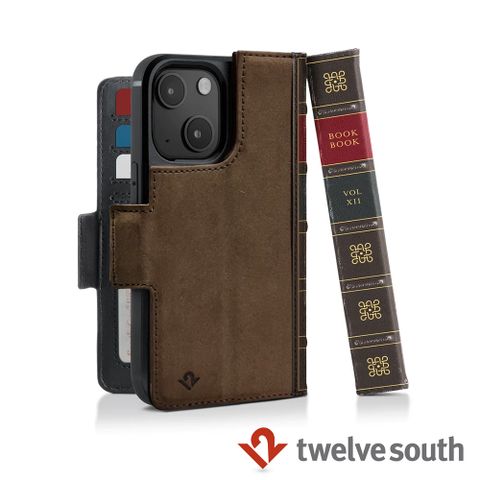 Twelve South BookBook iPhone 14 復古書仿舊皮革保護套-棕色