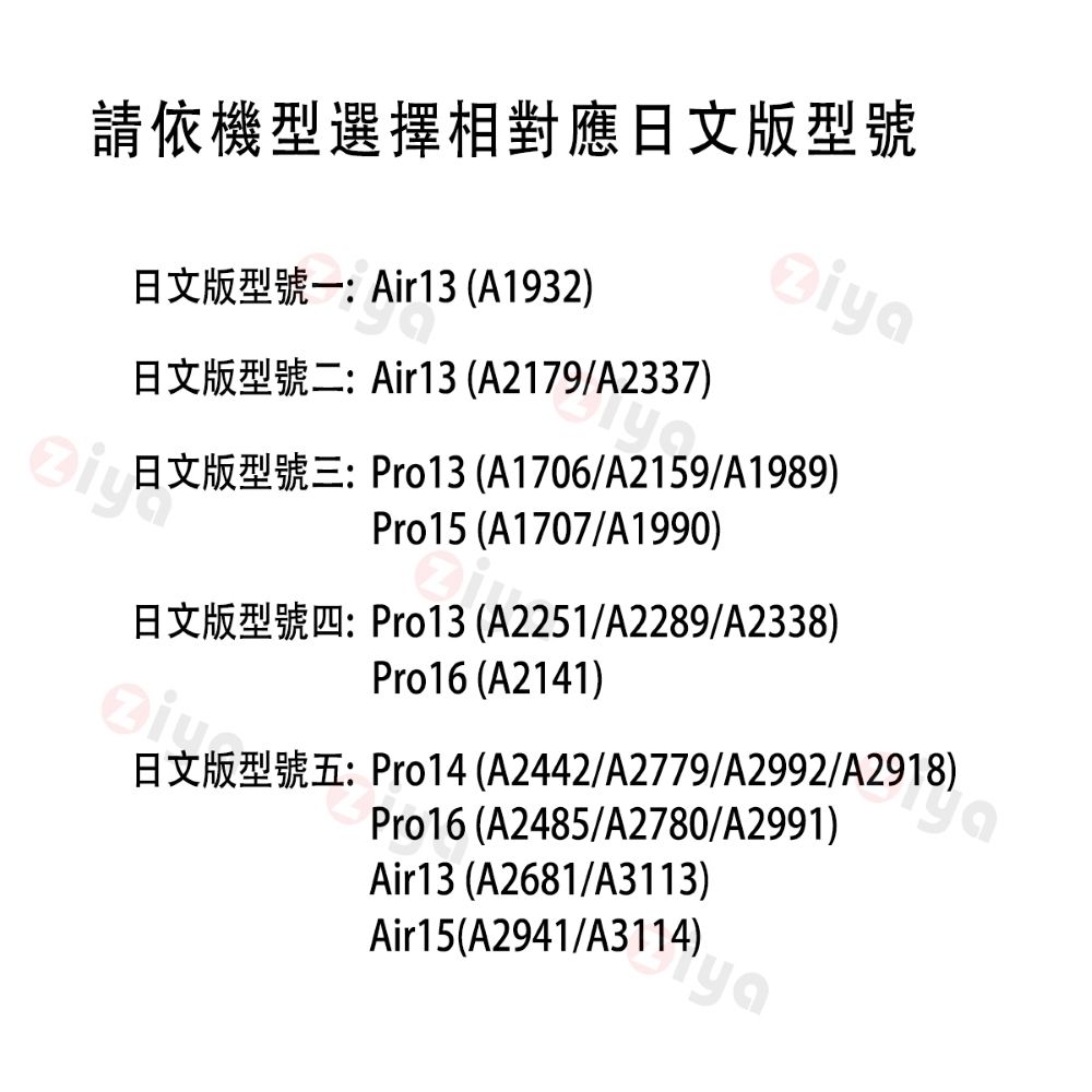 ZIYA 智雅科技 Apple MacBook 鍵盤保護膜 超透明TPU材質 日文版鍵盤 JAPAN