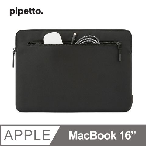 Pipetto 【英國品牌】 MacBook Pro 16吋 Organiser 防撕裂布電腦包-黑色