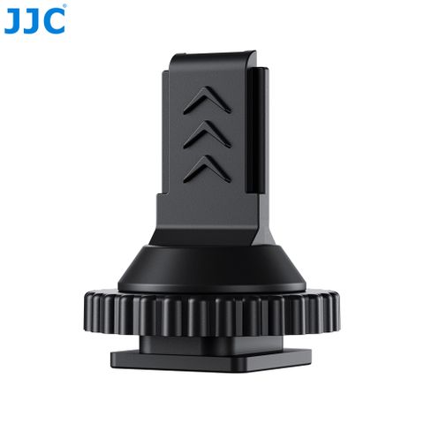 JJC 相機熱靴裝上DJI大疆Mic 2無線麥克風用冷靴轉接底座HC-DM2(底部有1/4吋螺孔,可接三腳架.自拍棒)