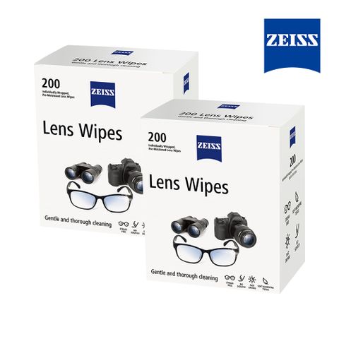 ZEISS 蔡司 濕式拭鏡紙 200片 完整盒裝-2入組